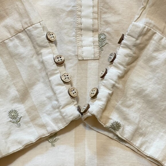 Khaadi Ivory with gold embroidery A line kurta for women Size 14 / Size Large - Picture 10 of 16